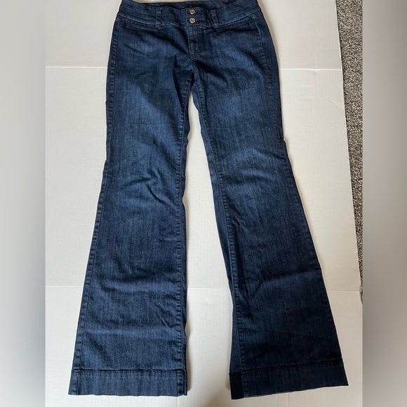 Talbots Denim - Talbots Wide Leg Jeans- Nile Wash Size 4 70s Sailor Jeans